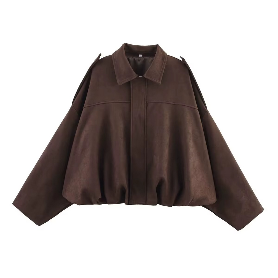 LUCIE - VESTE BOMBER EFFET DAIM