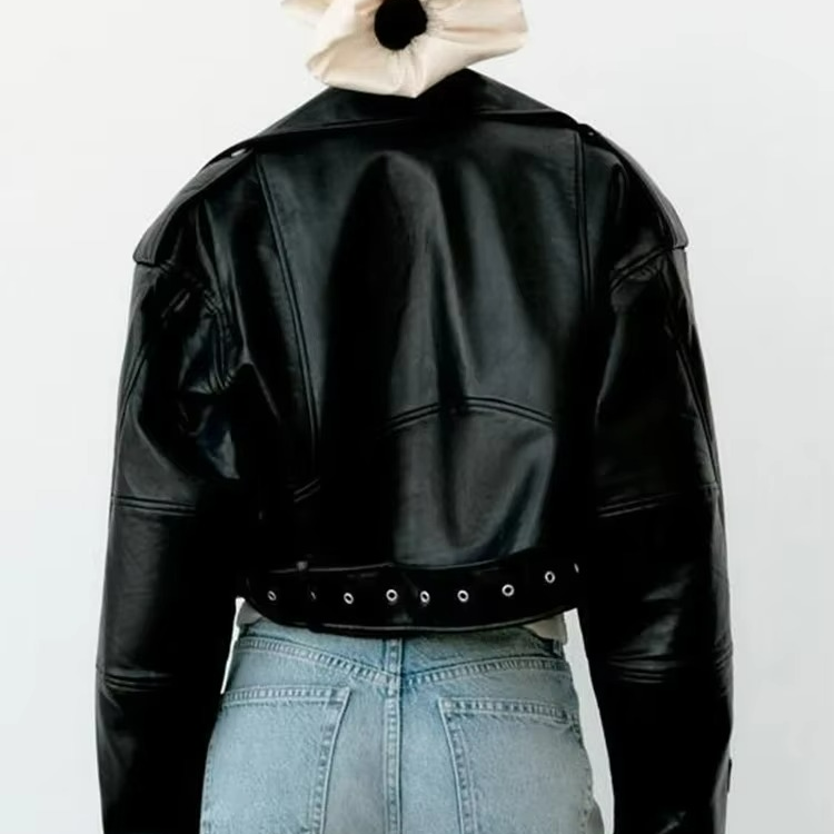 VESTE BIKER OVERSIZE COURTE