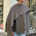 VESTE-ÉCHARPE EN MAILLE OVERSIZE ÉLÉGANTE