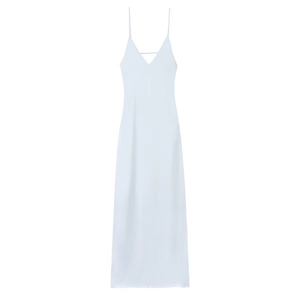 ROBE LONGUE ÉLÉGANTE COULEUR ROSE PÂLE