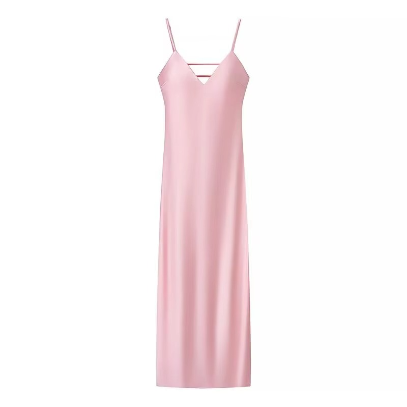 ROBE LONGUE ÉLÉGANTE COULEUR ROSE PÂLE