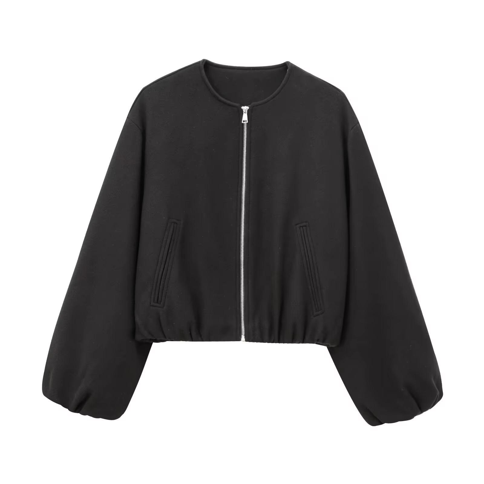 VESTE BOMBER COURTE ZIPPÉE