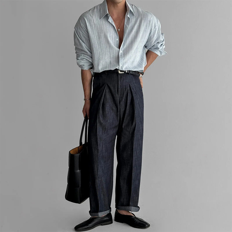 CHEMISE RAYÉE EN LIN
