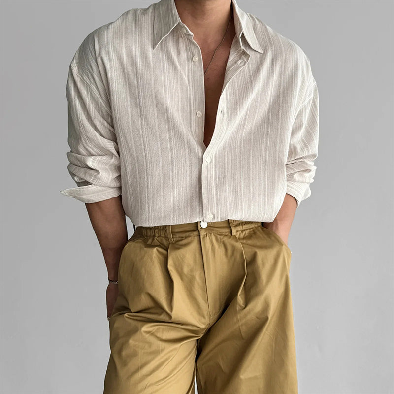 CHEMISE RAYÉE EN LIN