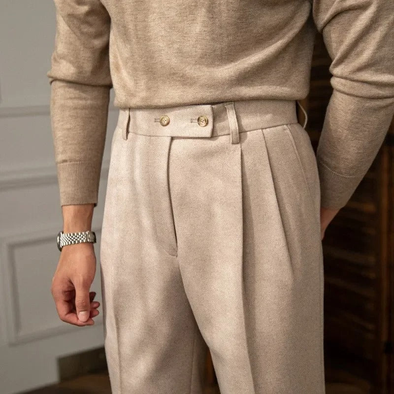 PANTALON EN LAINE TAILLE HAUTE VIANA