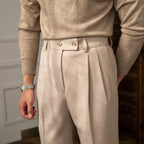 PANTALON EN LAINE TAILLE HAUTE VIANA