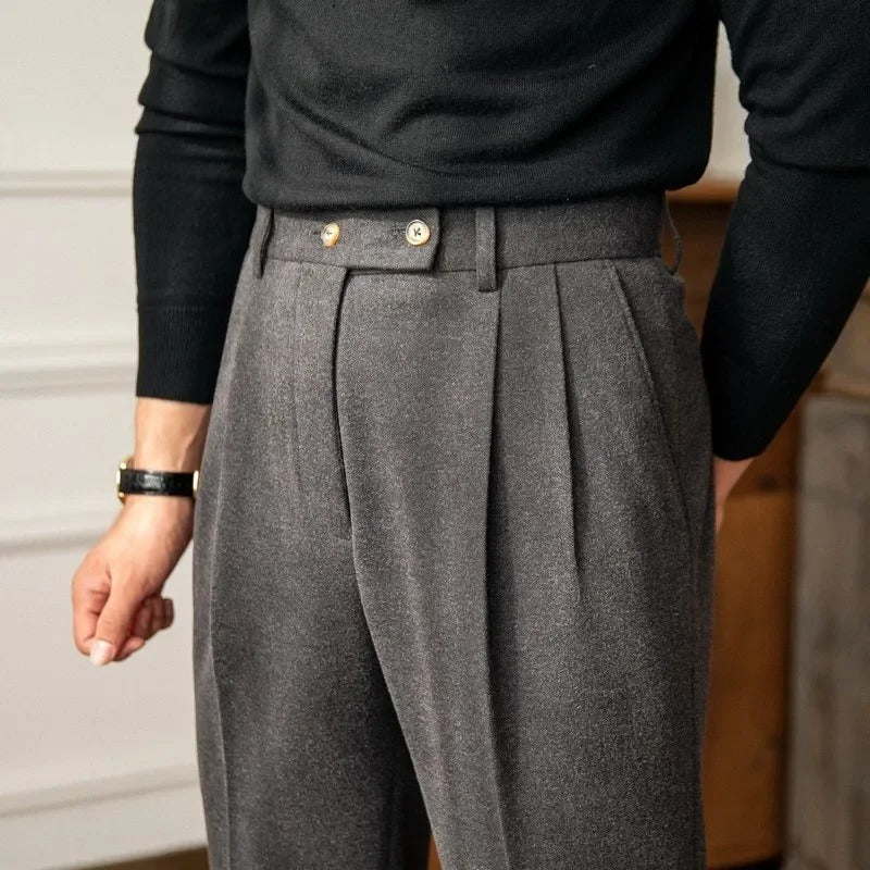 PANTALON EN LAINE TAILLE HAUTE VIANA