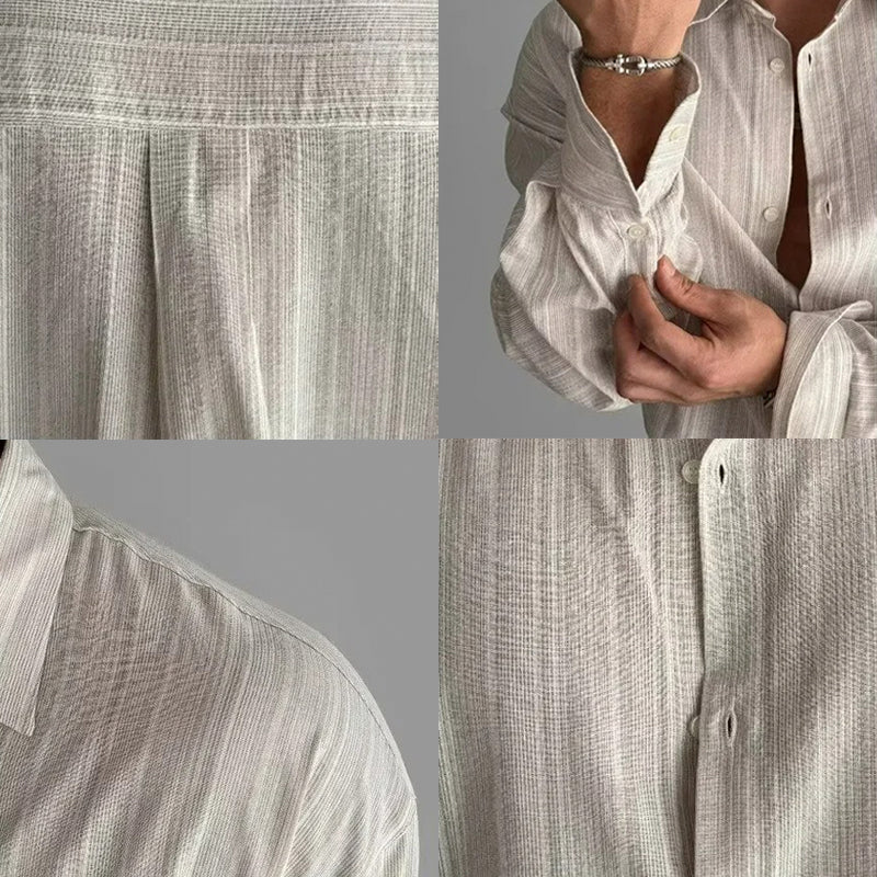 CHEMISE RAYÉE EN LIN