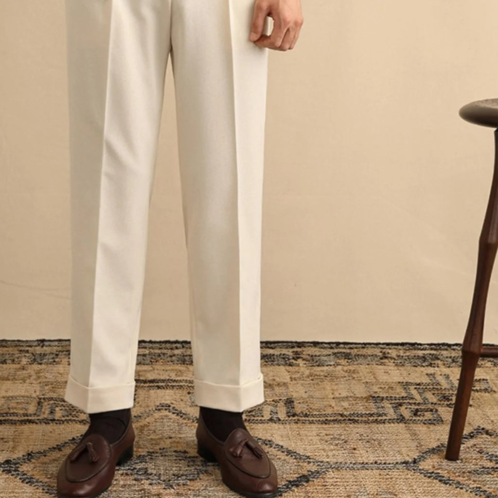 PANTALON TAILLE HAUTE WALL STREET